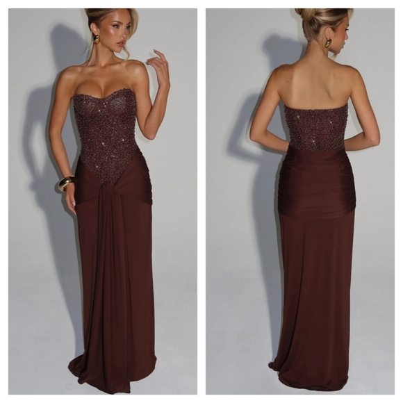 babyboo | Dresses | Babyboo The Carina Maxi Dress In Plum Brown Small |  Poshmark